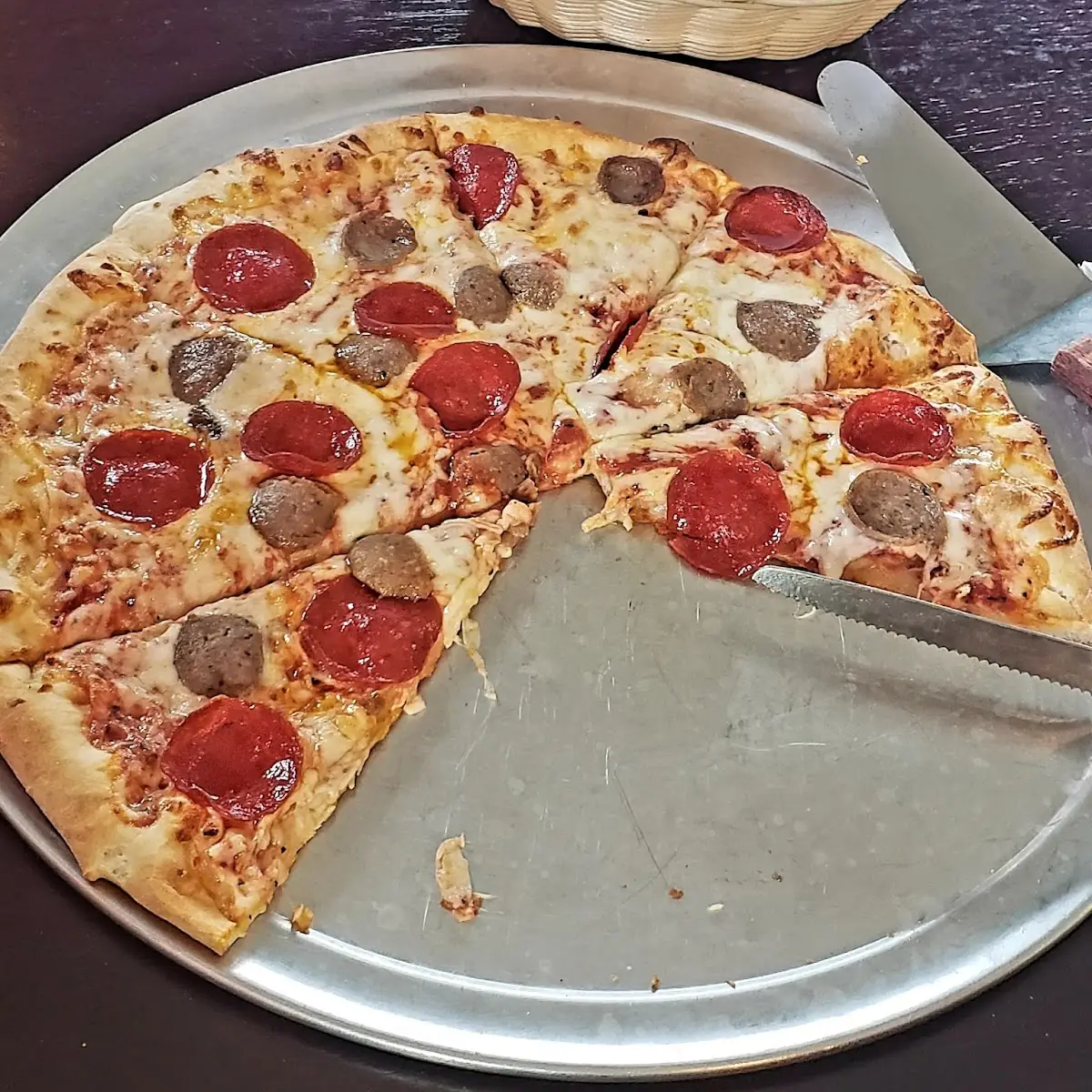 Pepponi and Sausage Pizza