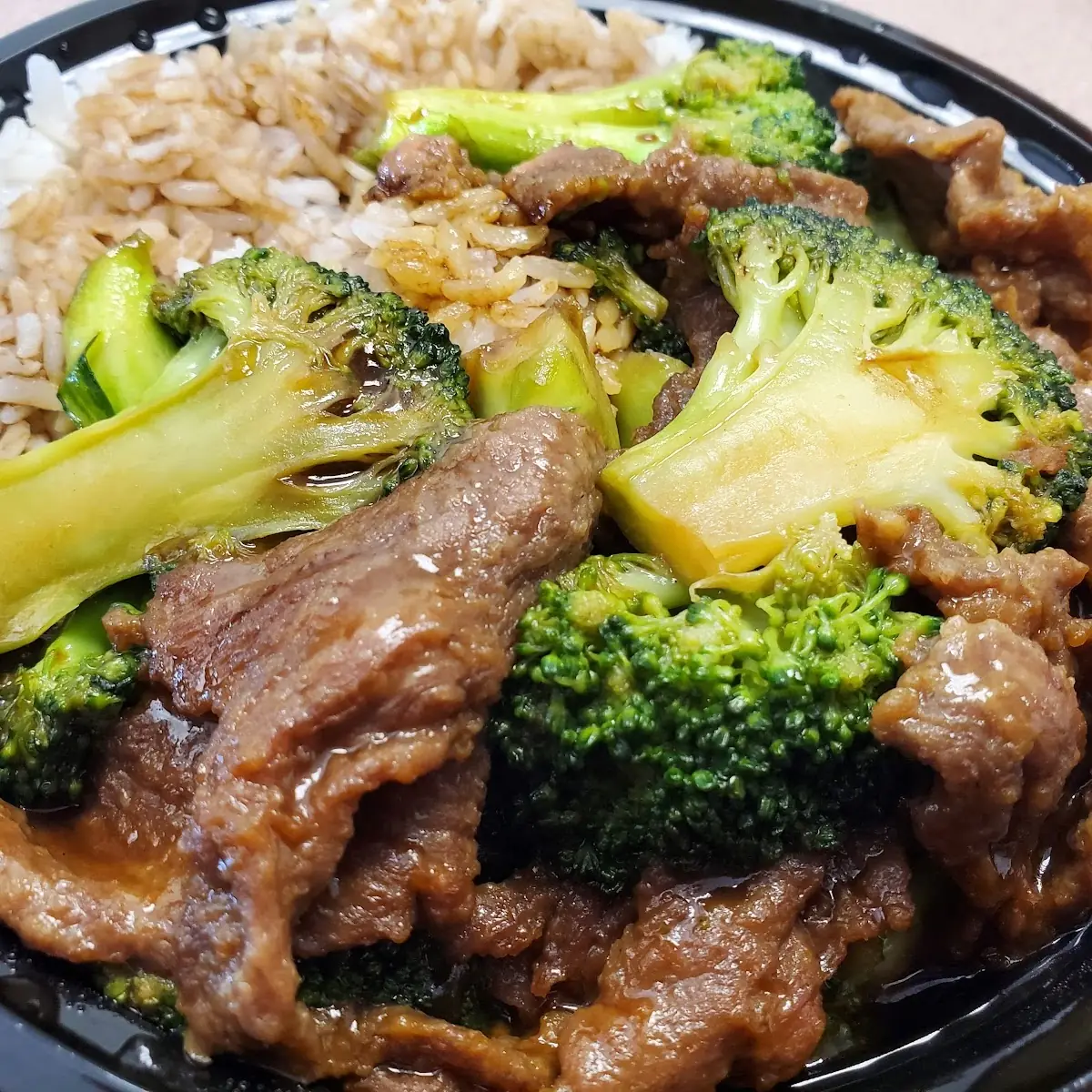 Beef with Broccoli and White Rice