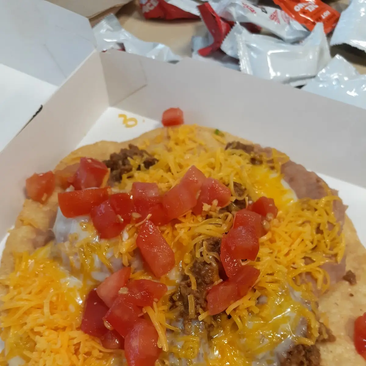 Queso Beef Tostada