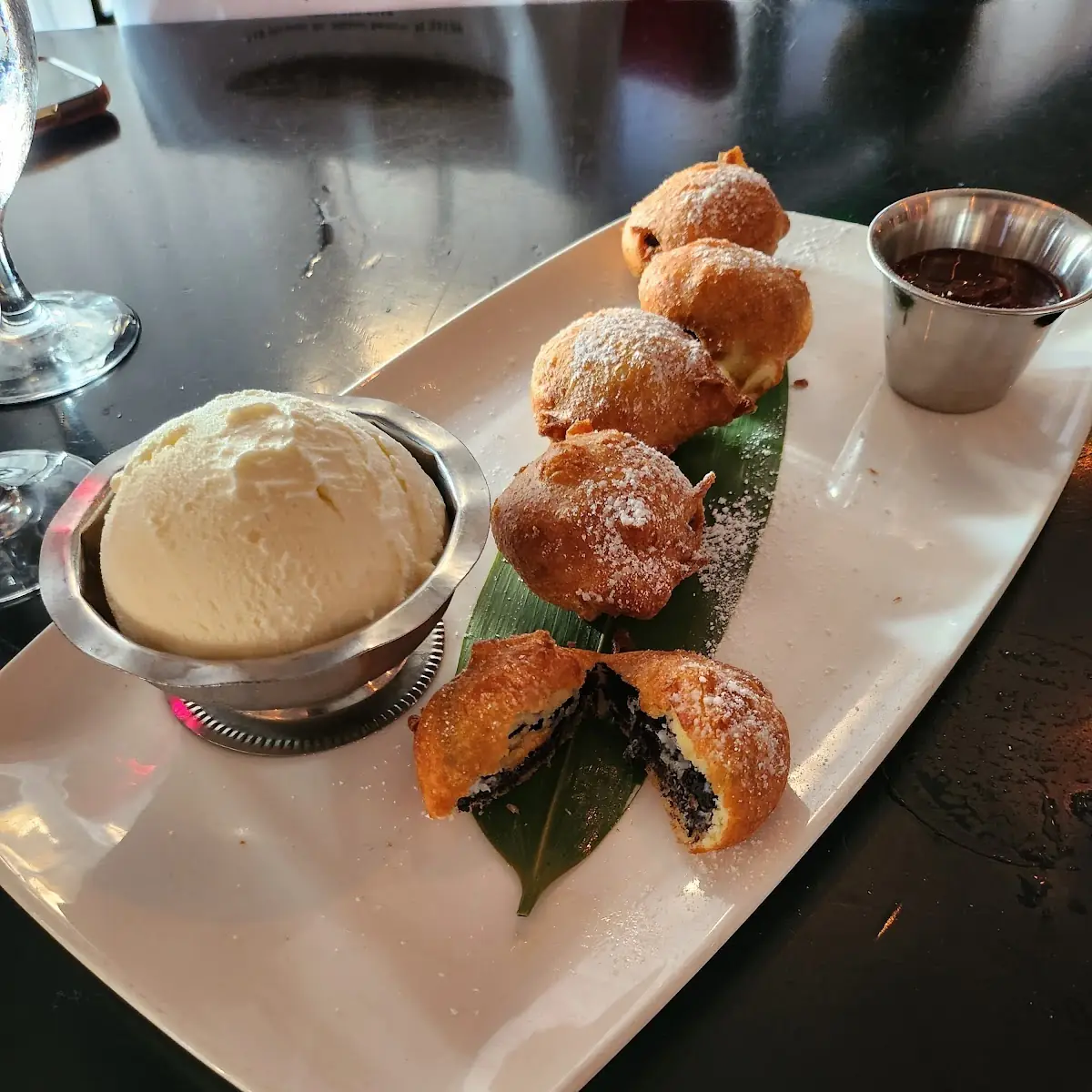Fried Oreos with Vanilla Ice Cream