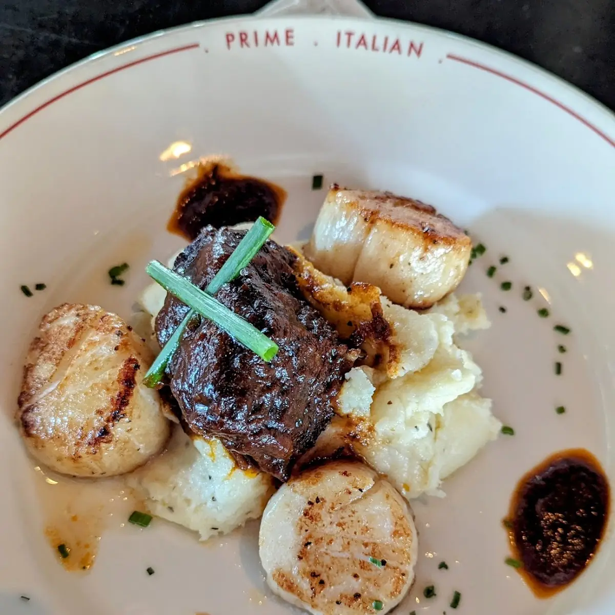 Scallops and Short Rib