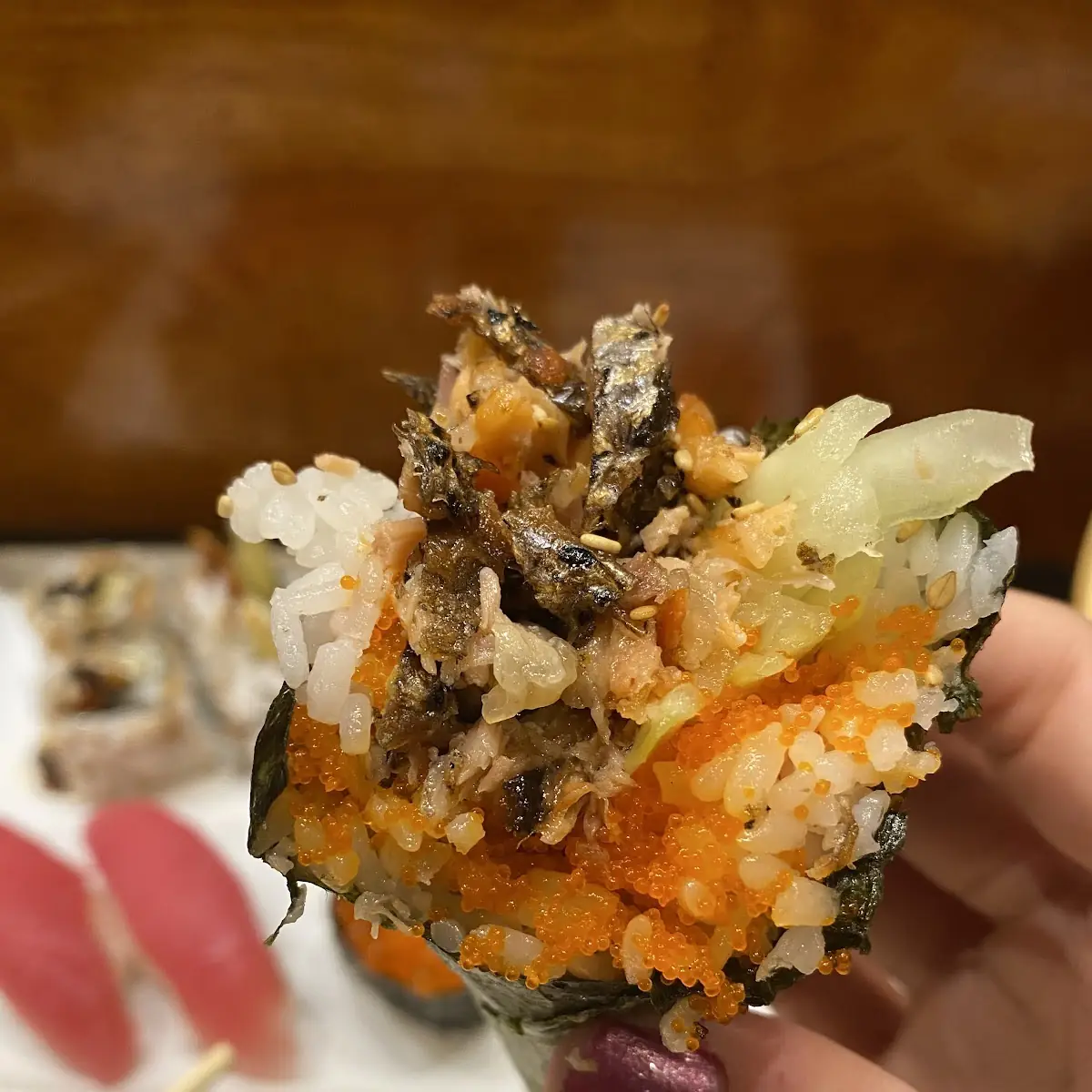 Salmon Skin Hand Roll
