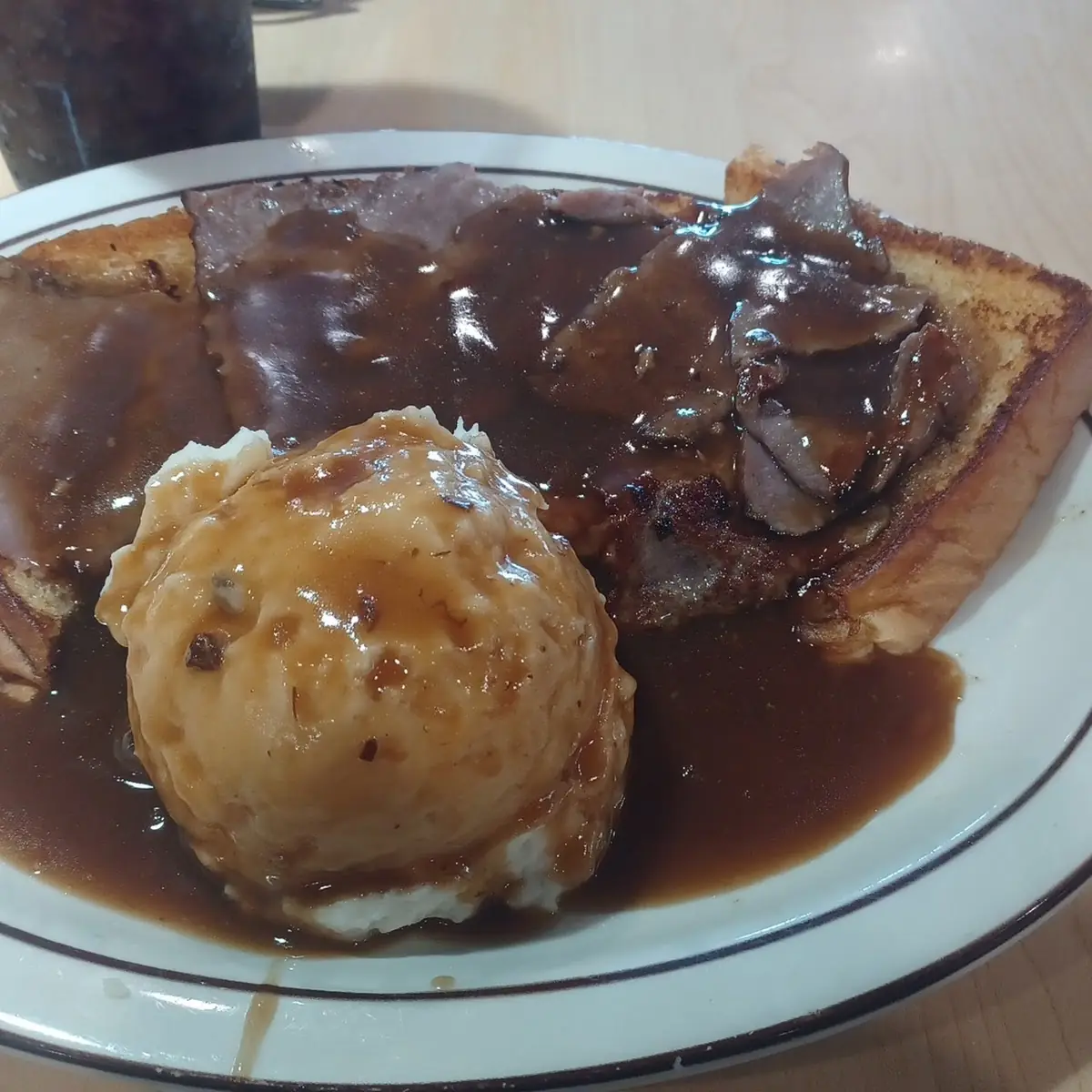Open Face Roast Beef Meal