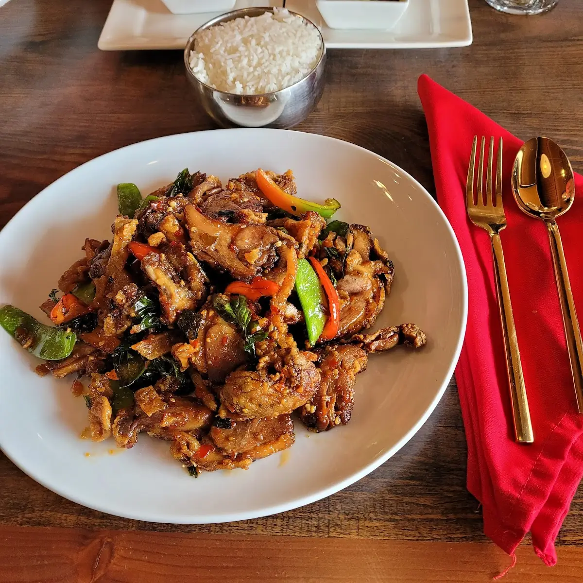 Ped-Gra-Pow Crispy Duck with Basil