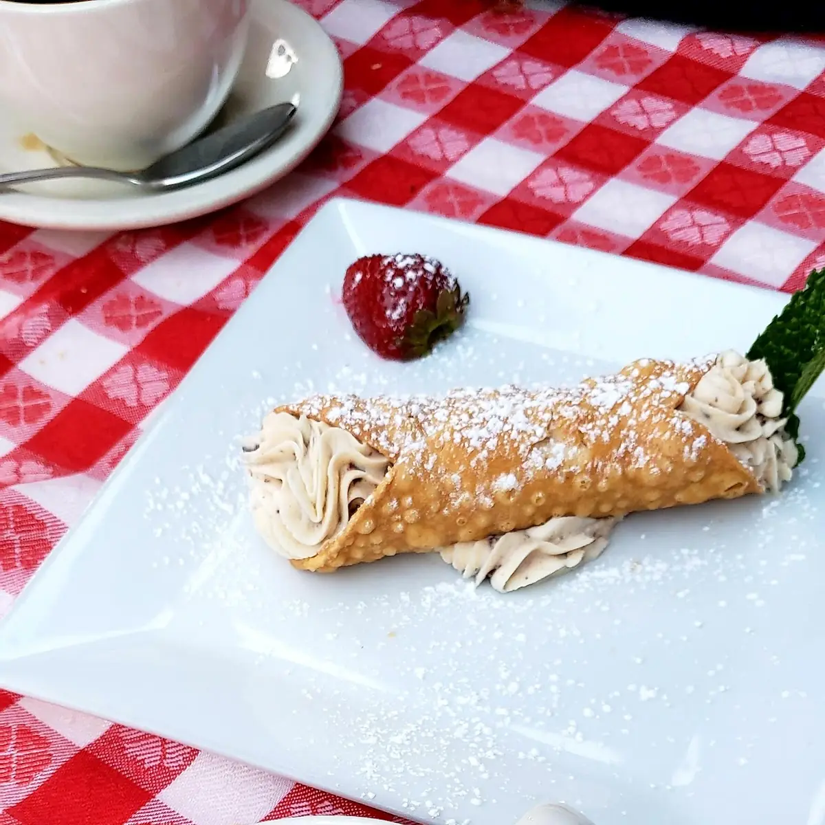Cannoli with Ricotta Cheese Amaretto Liqueur and Chocolate Chips