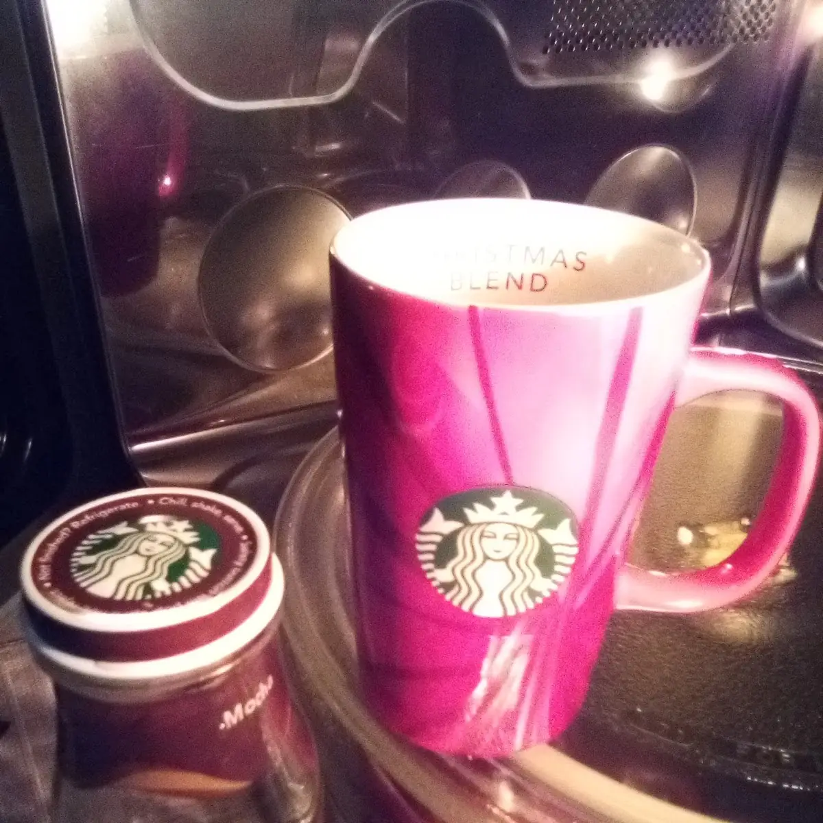 Frappuccino Chilled Coffee Microwaved to Heat