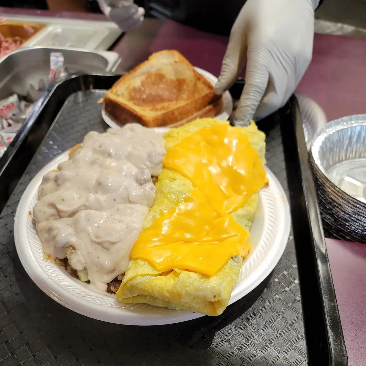 Bacon Omelet Combo with American Cheese