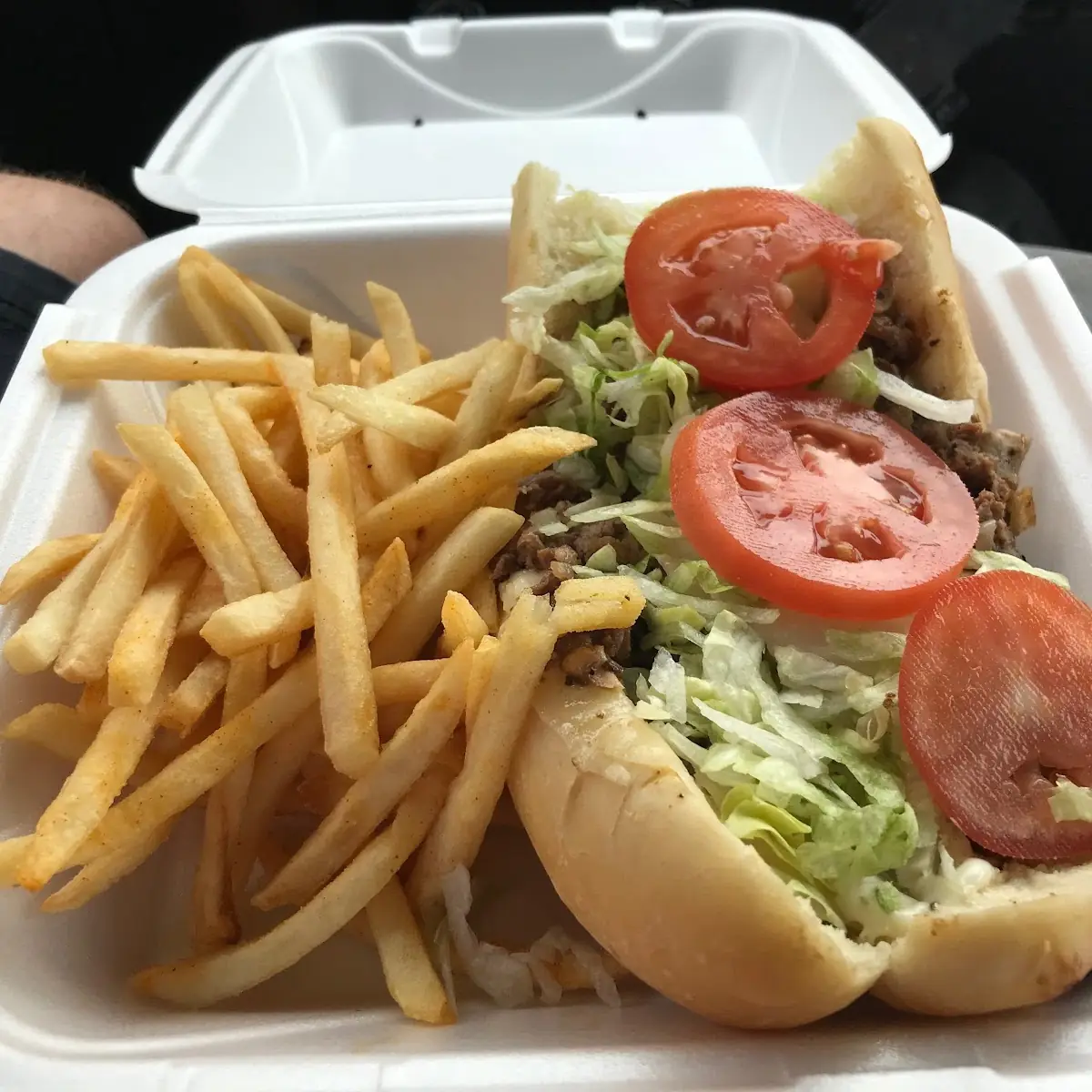 Philly Cheesesteak and Fries to Go