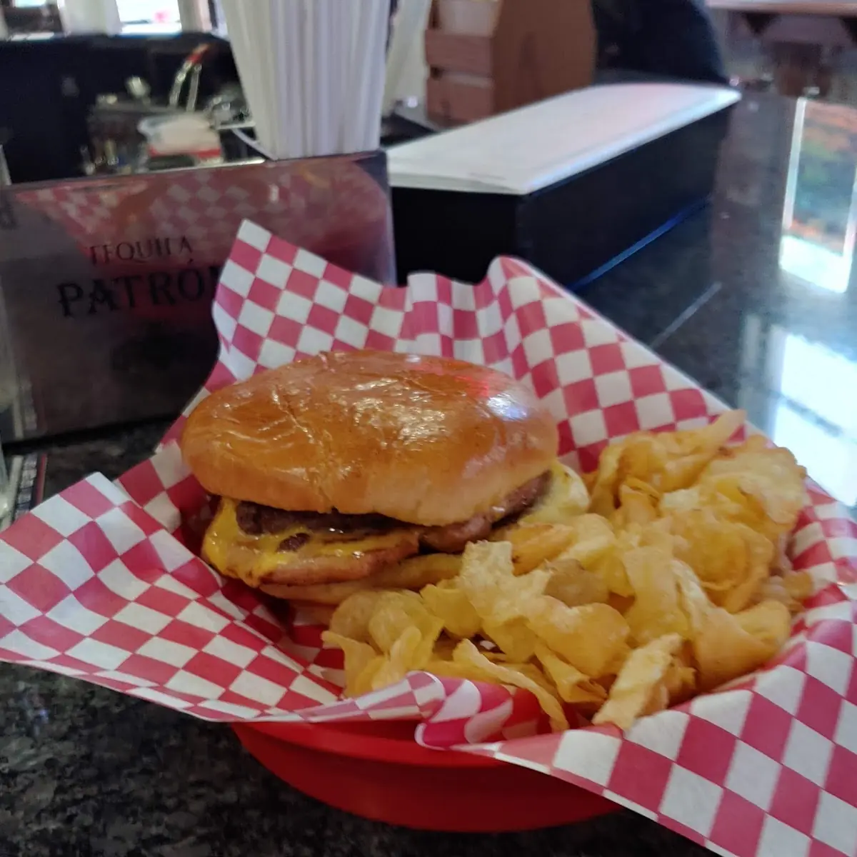Hawk Burger and Chips