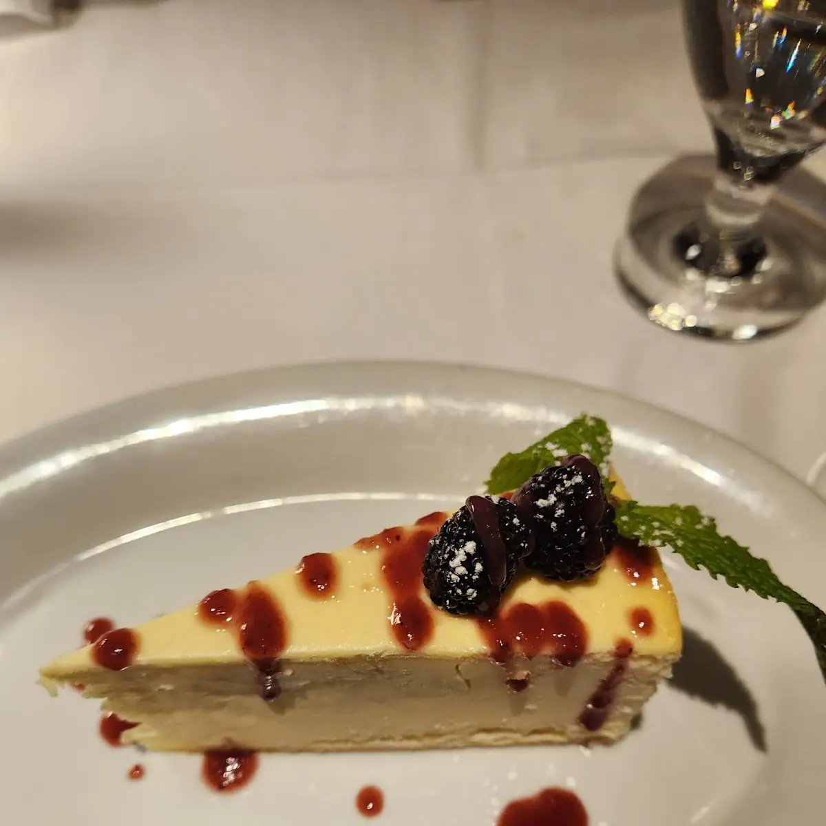 Cheesecake Slice with Blueberry's on Top