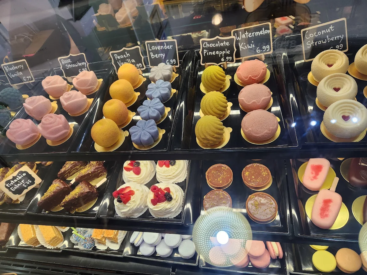 Display Case with Assorted Pastries