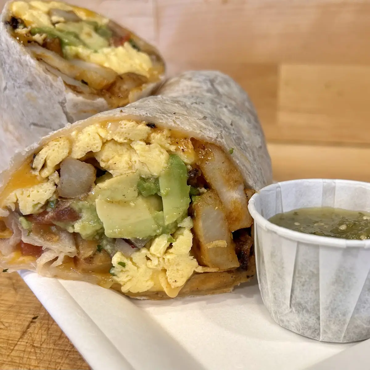 Chorizo Breakfast Burrito Add Pico Avo