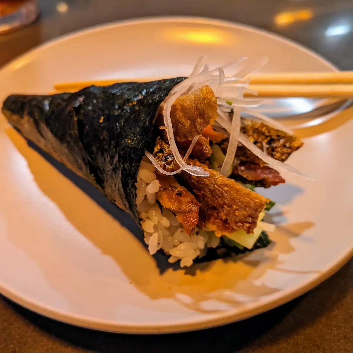 Salmon Skin Hand Roll