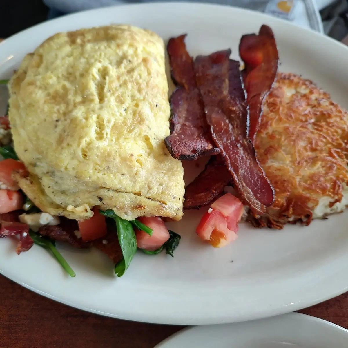 Buffalo Shrimp Omelet Pink Velvet Pancakes