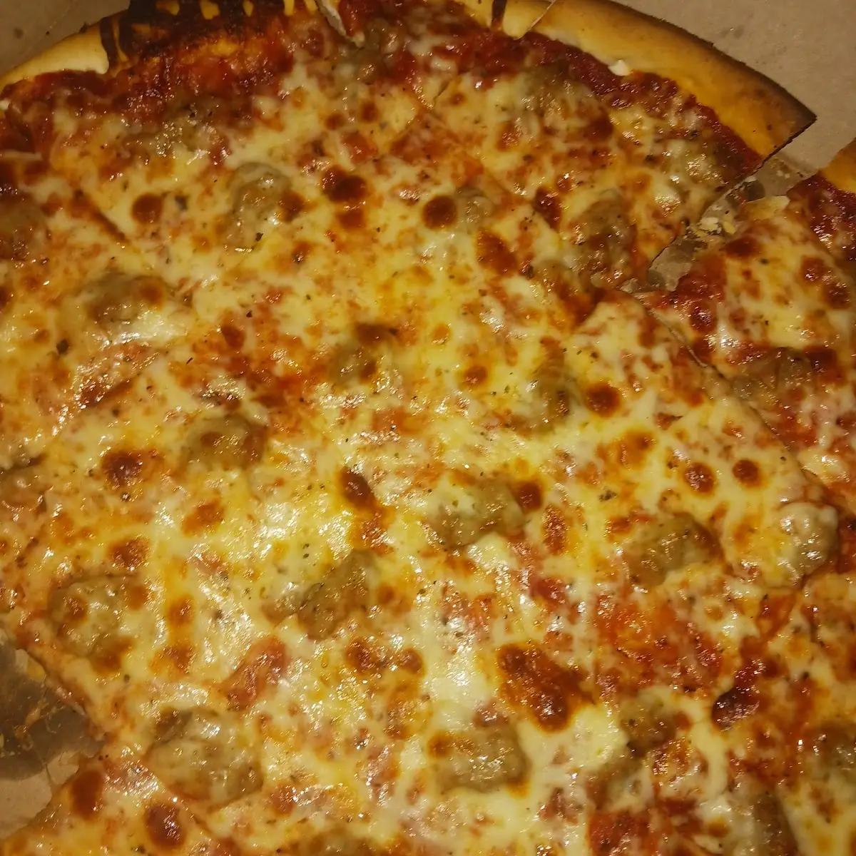Thin Crust Pizza with Sausage