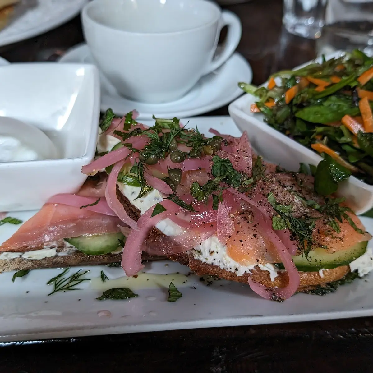 Stuey's Smoked Salmon Crostini