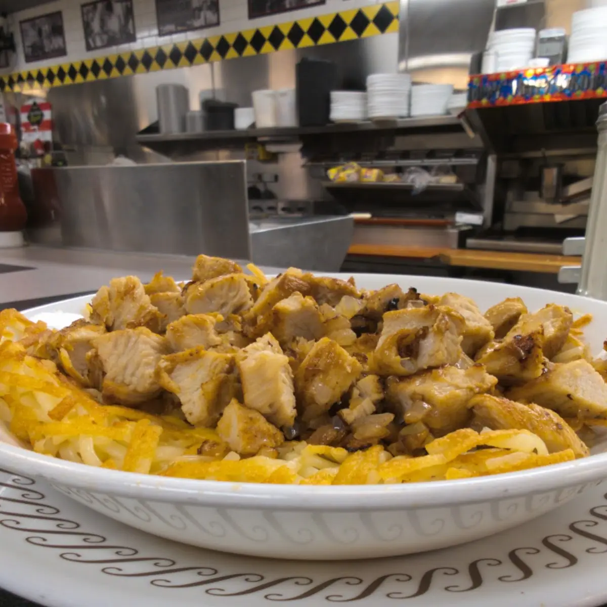 Chicken Melt Hashbrown Bowl