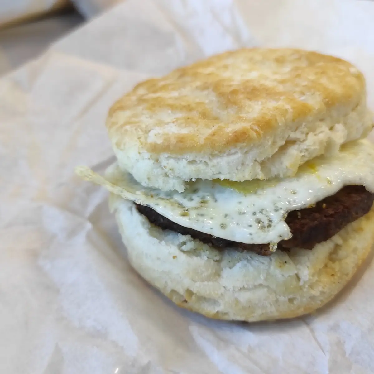 Double Sausage Biscuit