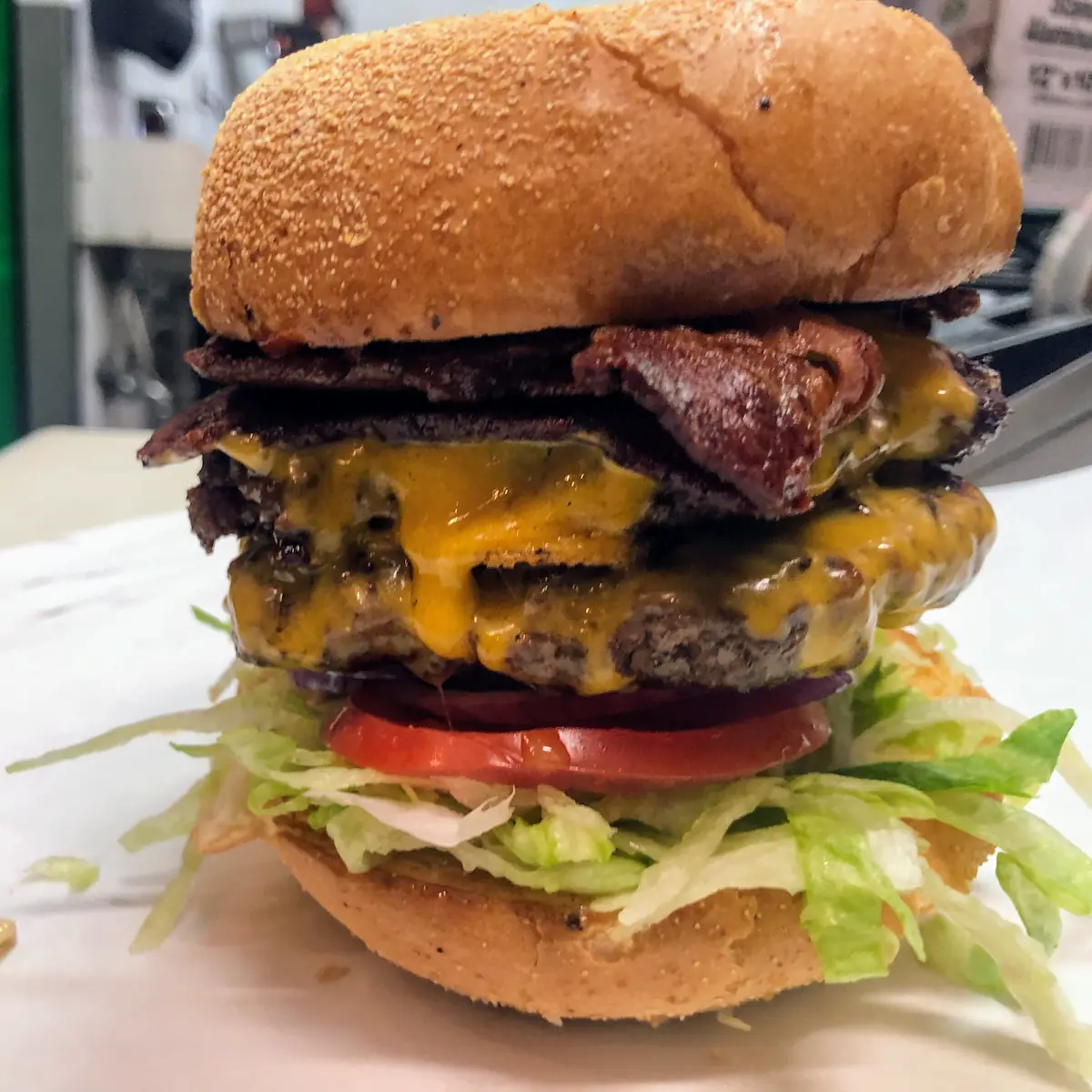 Double Cheeseburger with Bacon