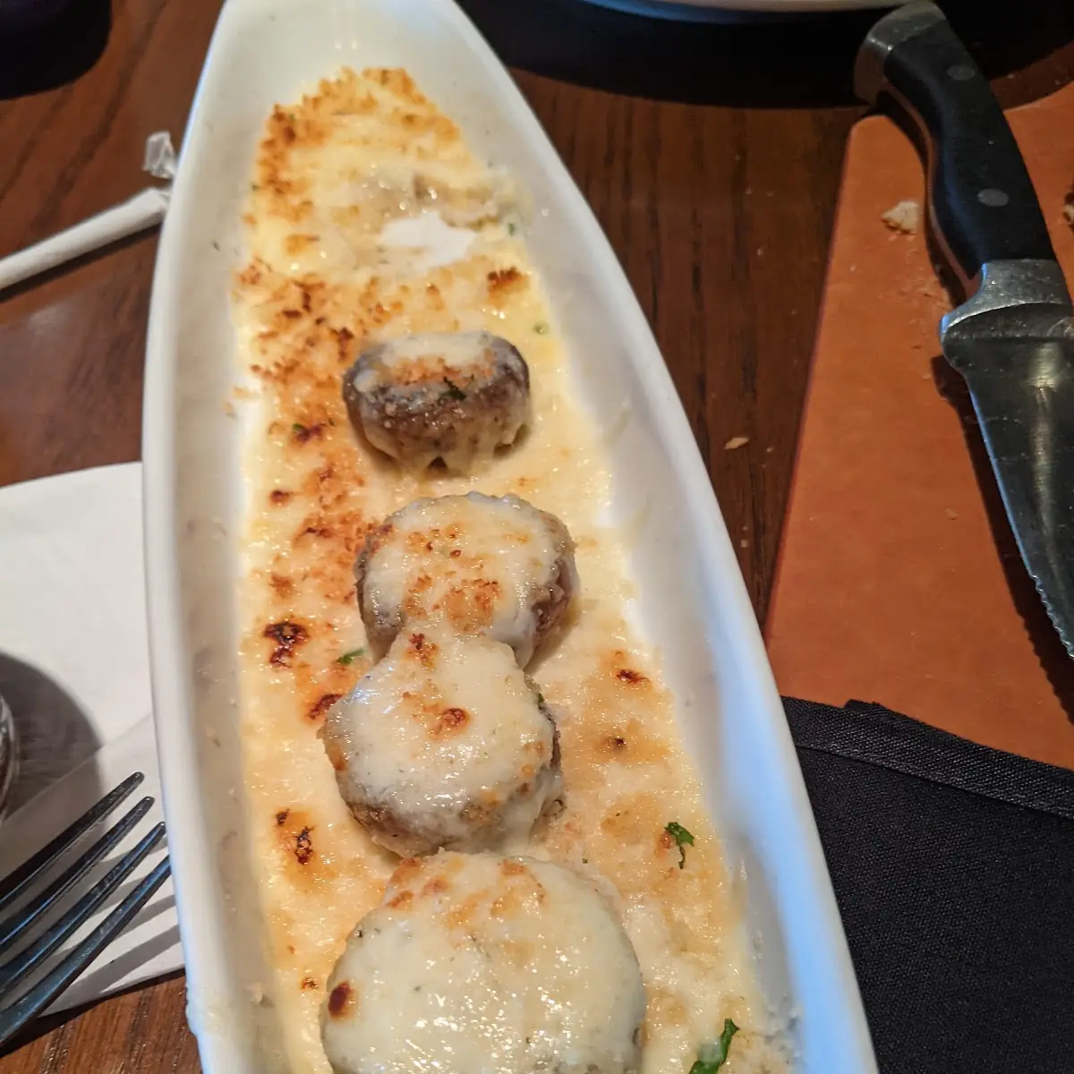 White Cheddar Stuffed Mushrooms