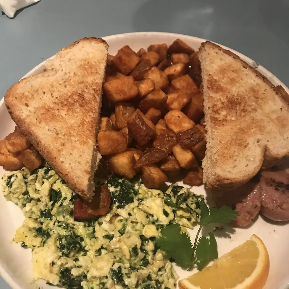 Green Eggs w Spinach Artichoke Hearts