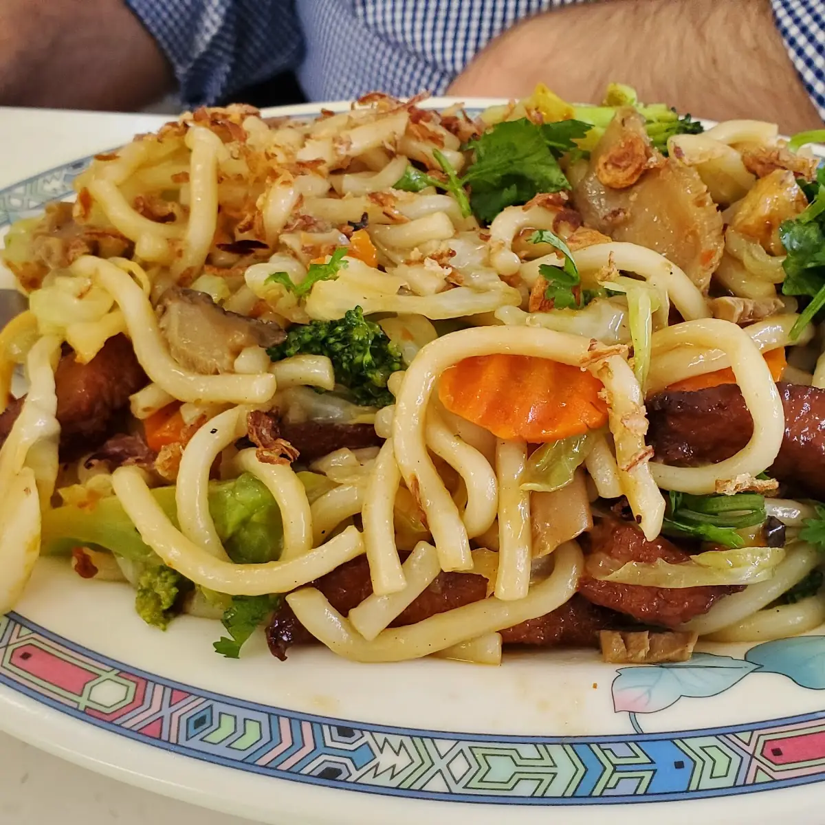 Udon Stir Fried w BBQ Duck
