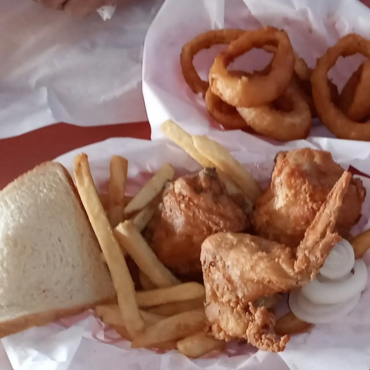Onion Rings & Fried Chicken