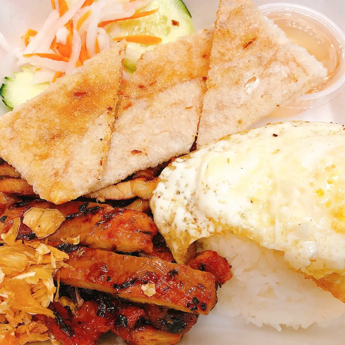 Grilled Pork and Shrimp Paste Rice Plate