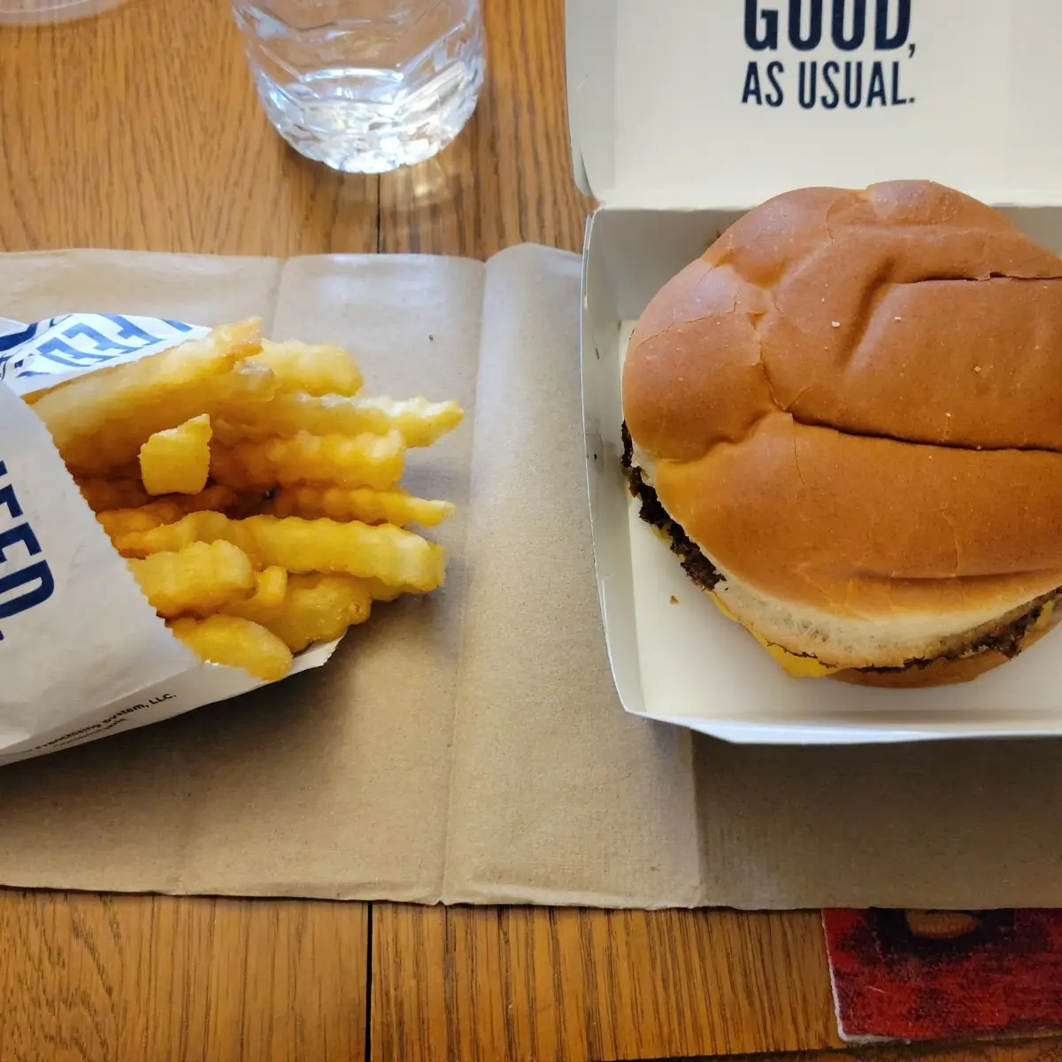 The Culver's Deluxe Double Cheeseburger