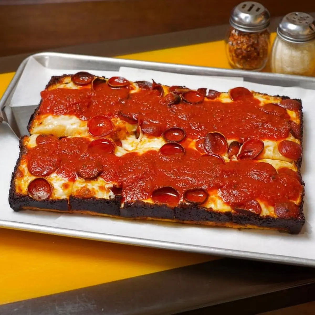 Bee Kind Detroit Style Deep Dish Pizza