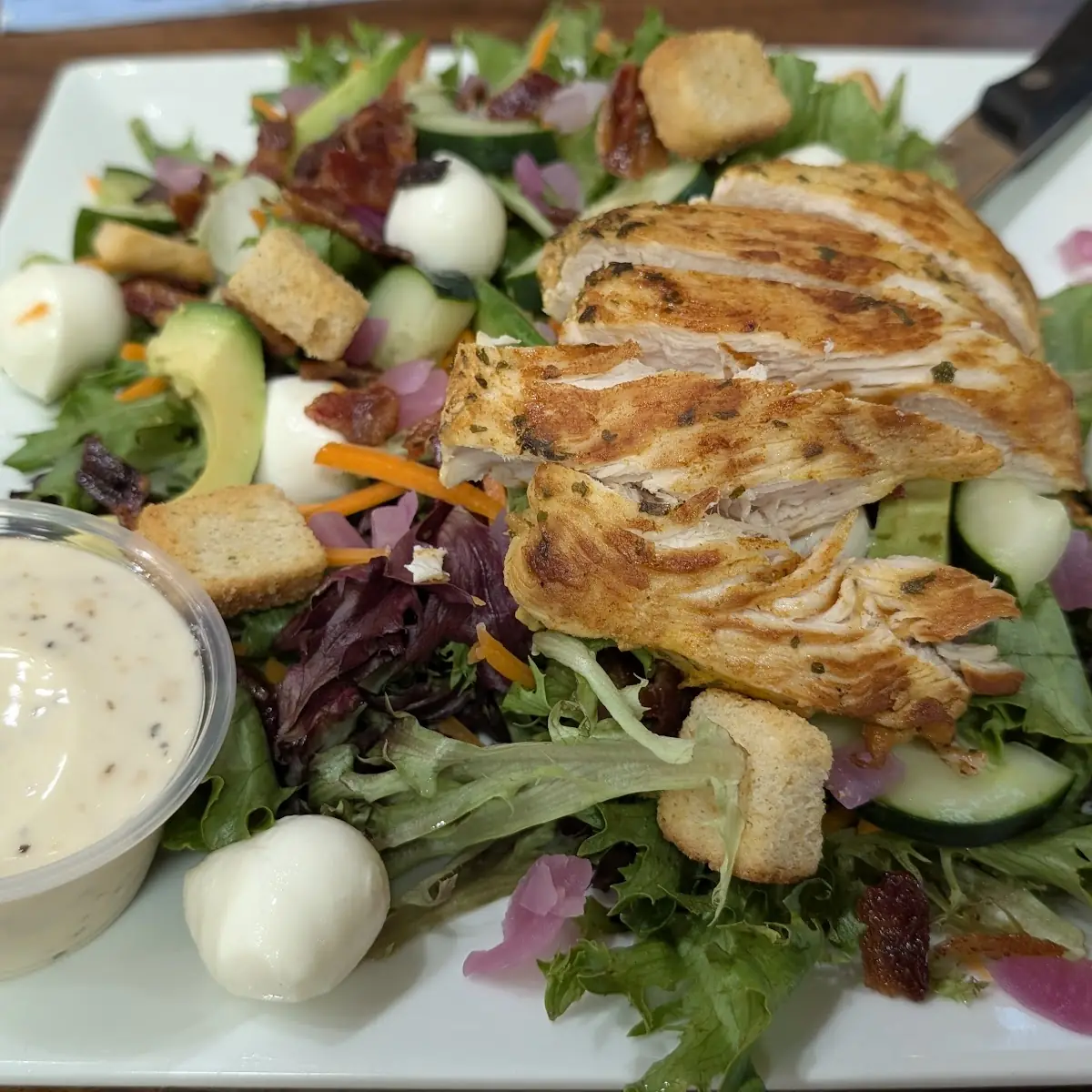 Upside-Down Crispy Chicken Salad