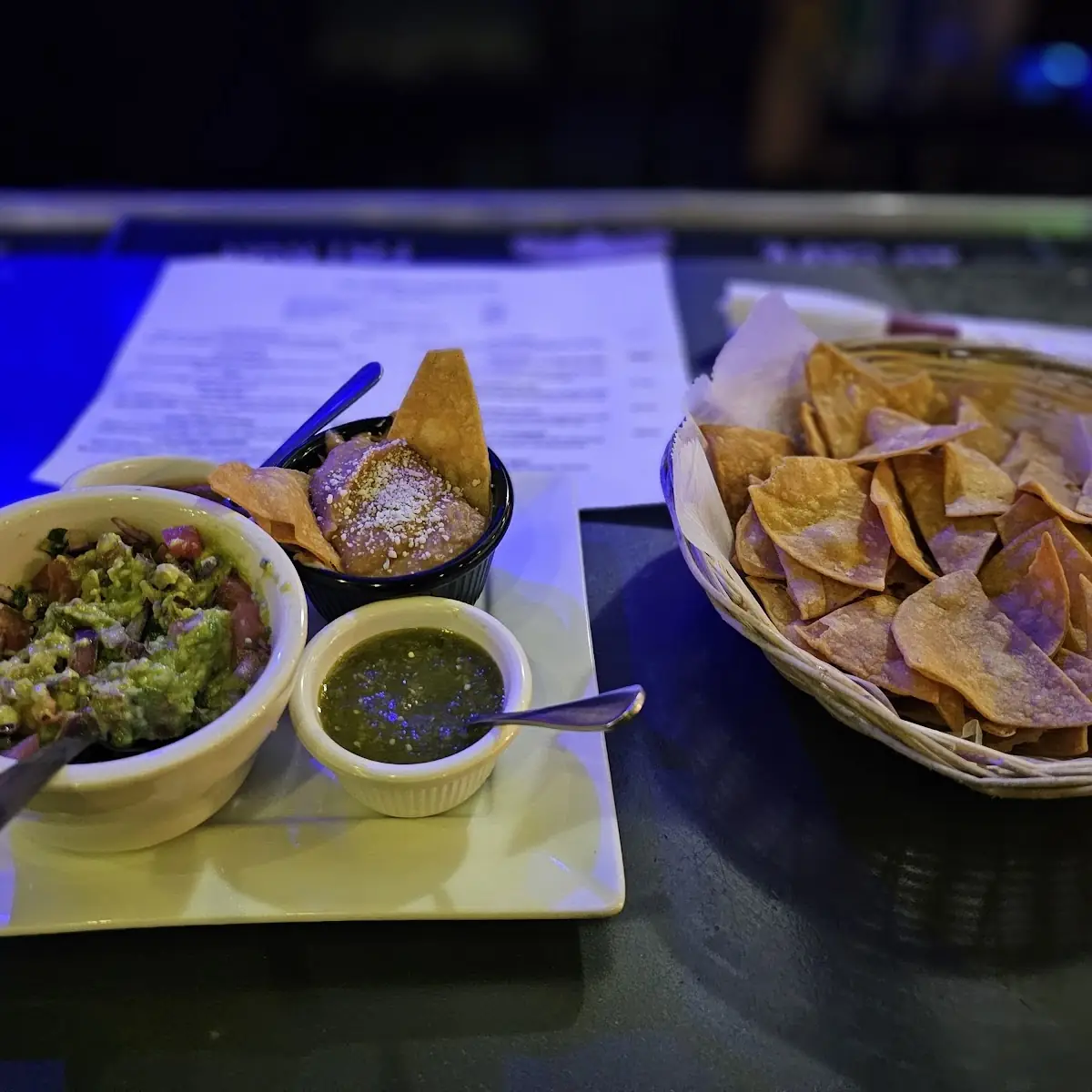 Guacamole and Chips Salsa
