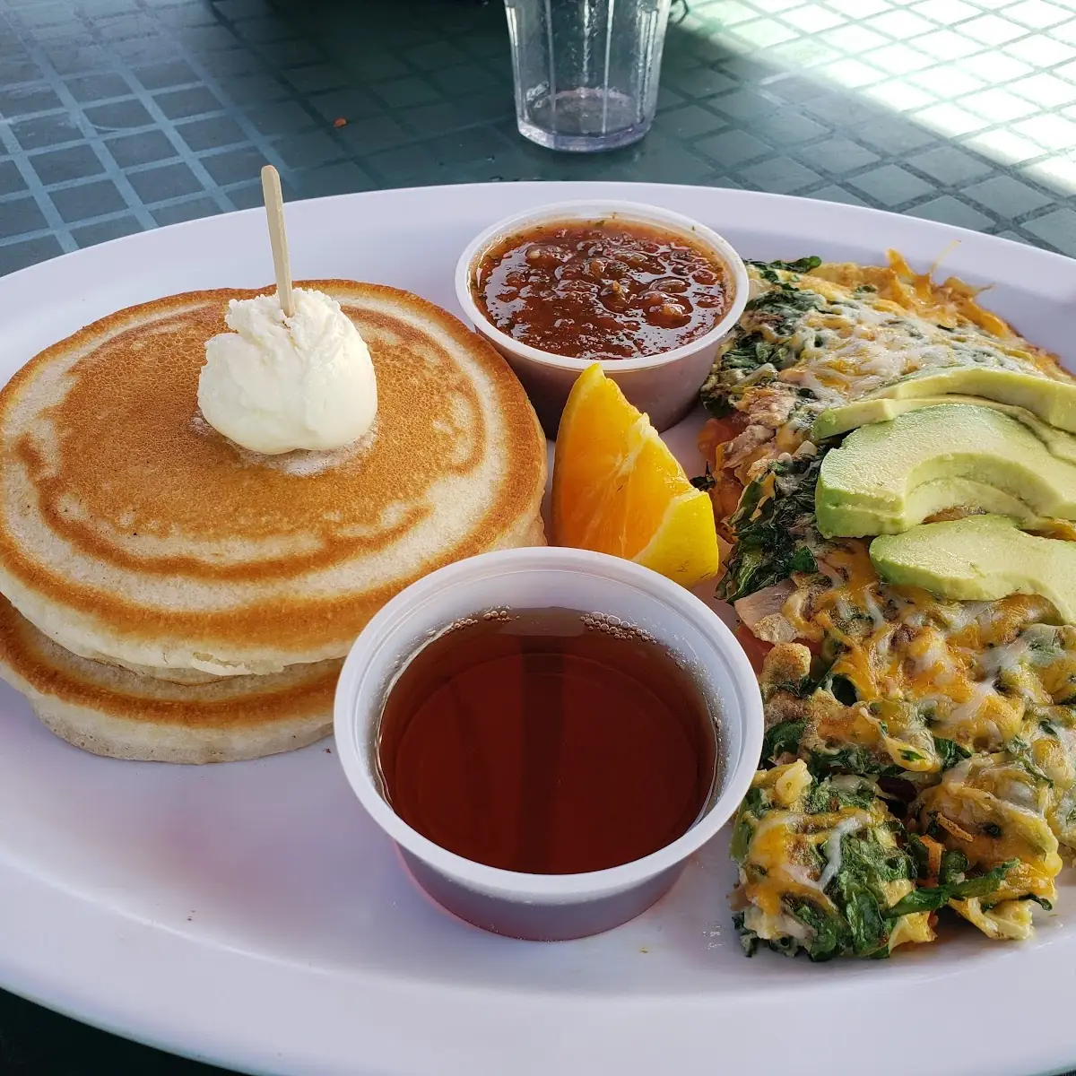 Pancake with Egg Benedict Combo