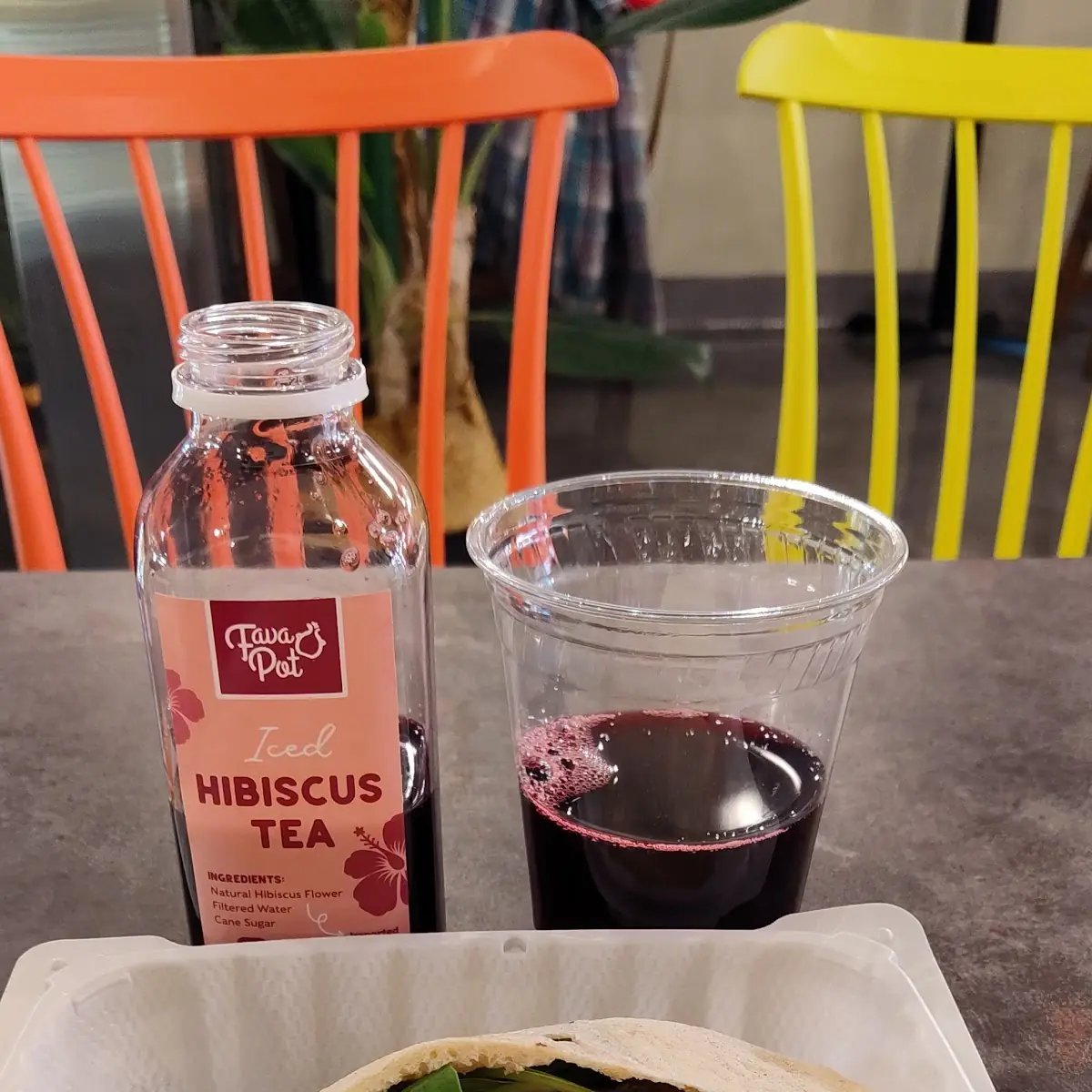 Kofta Sandwich and Hibiscus Tea