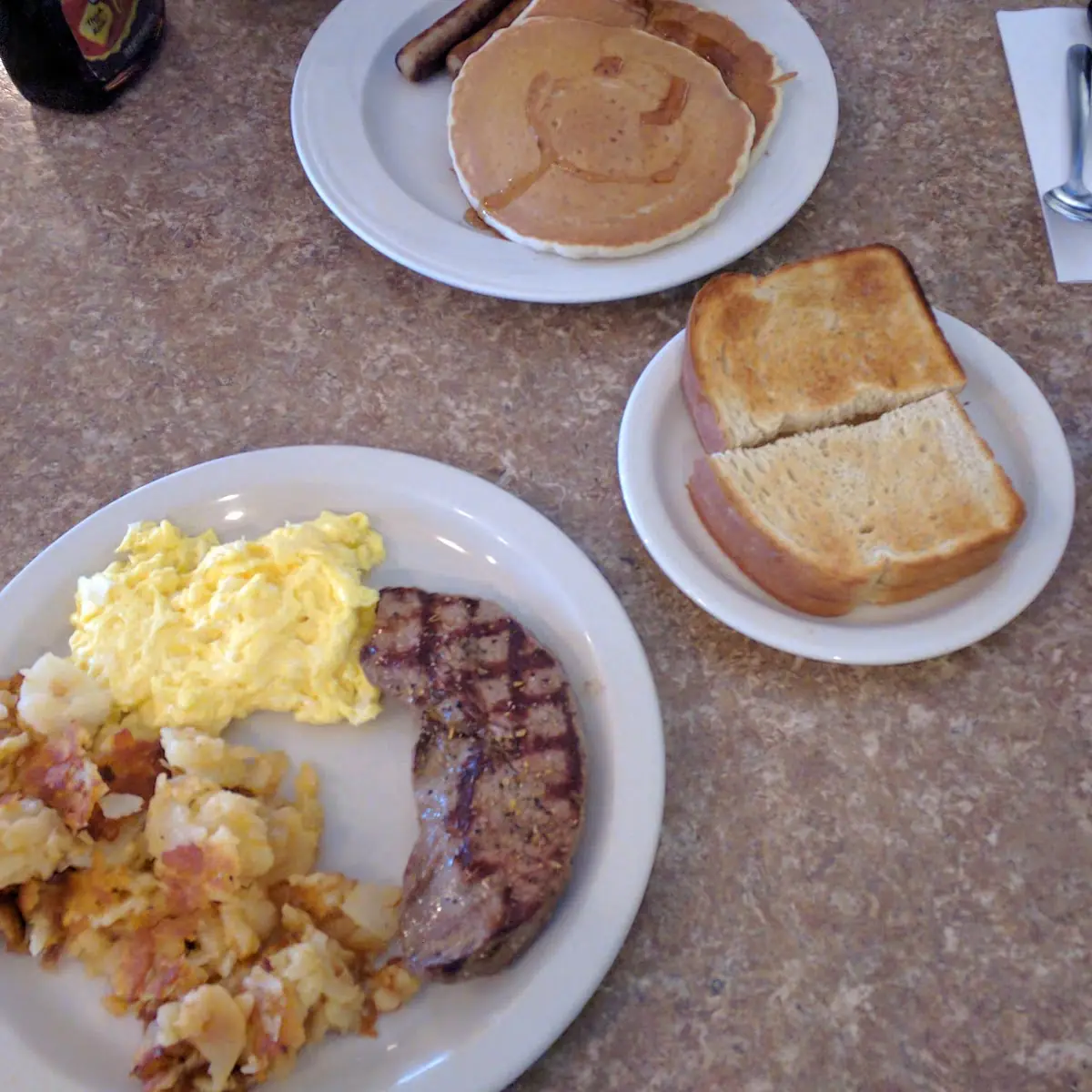 Corned Beef Hash with Eggs and Toast