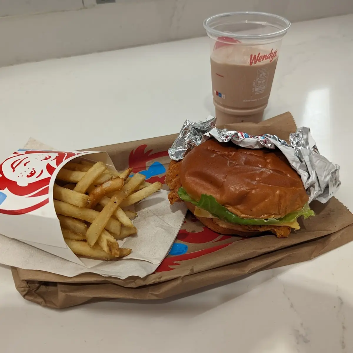 Ghost Pepper Chicken Sandwich Combo with Chocolate Frosty