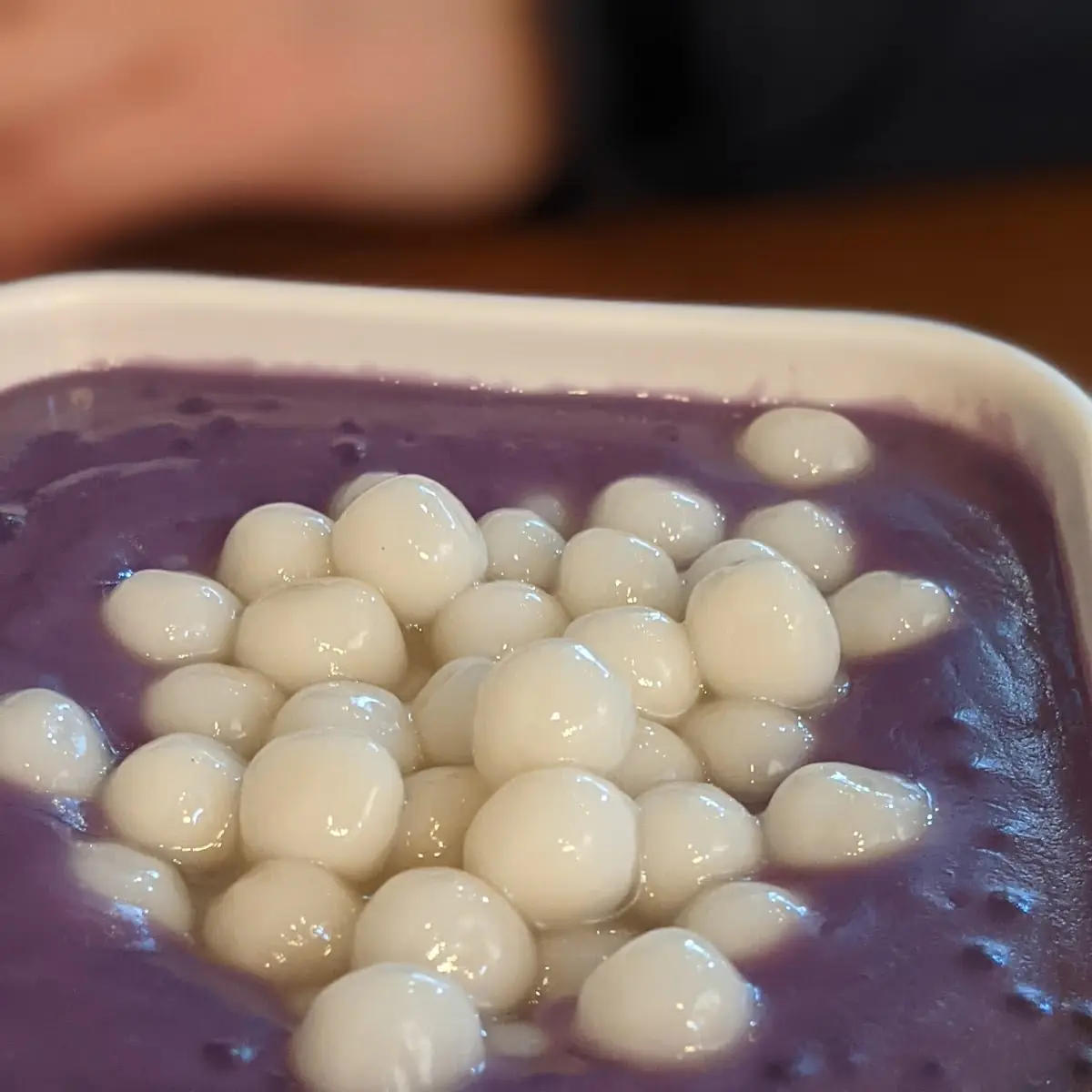 Ube Soup with Sago and Rice Ball