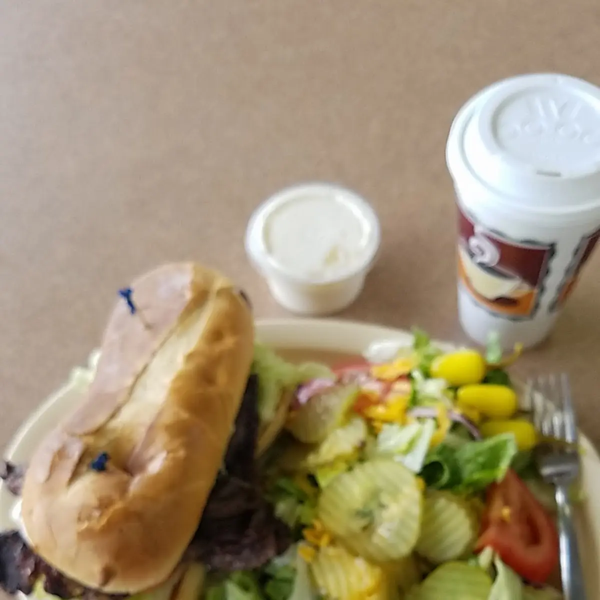 Steak Sandwich with Side Salad