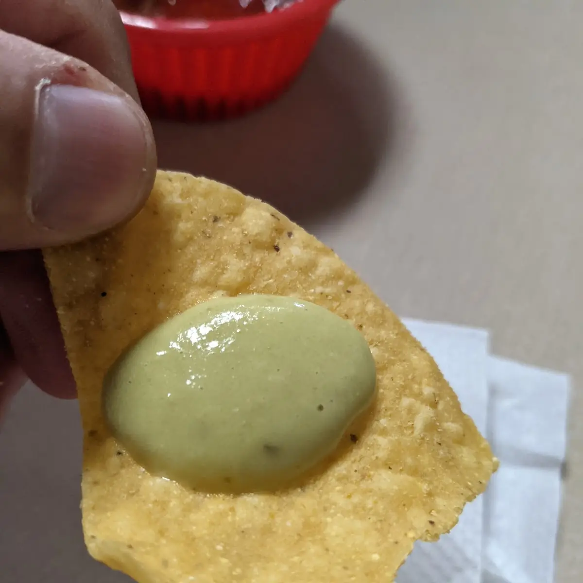 Chip with Green Chili Sauce