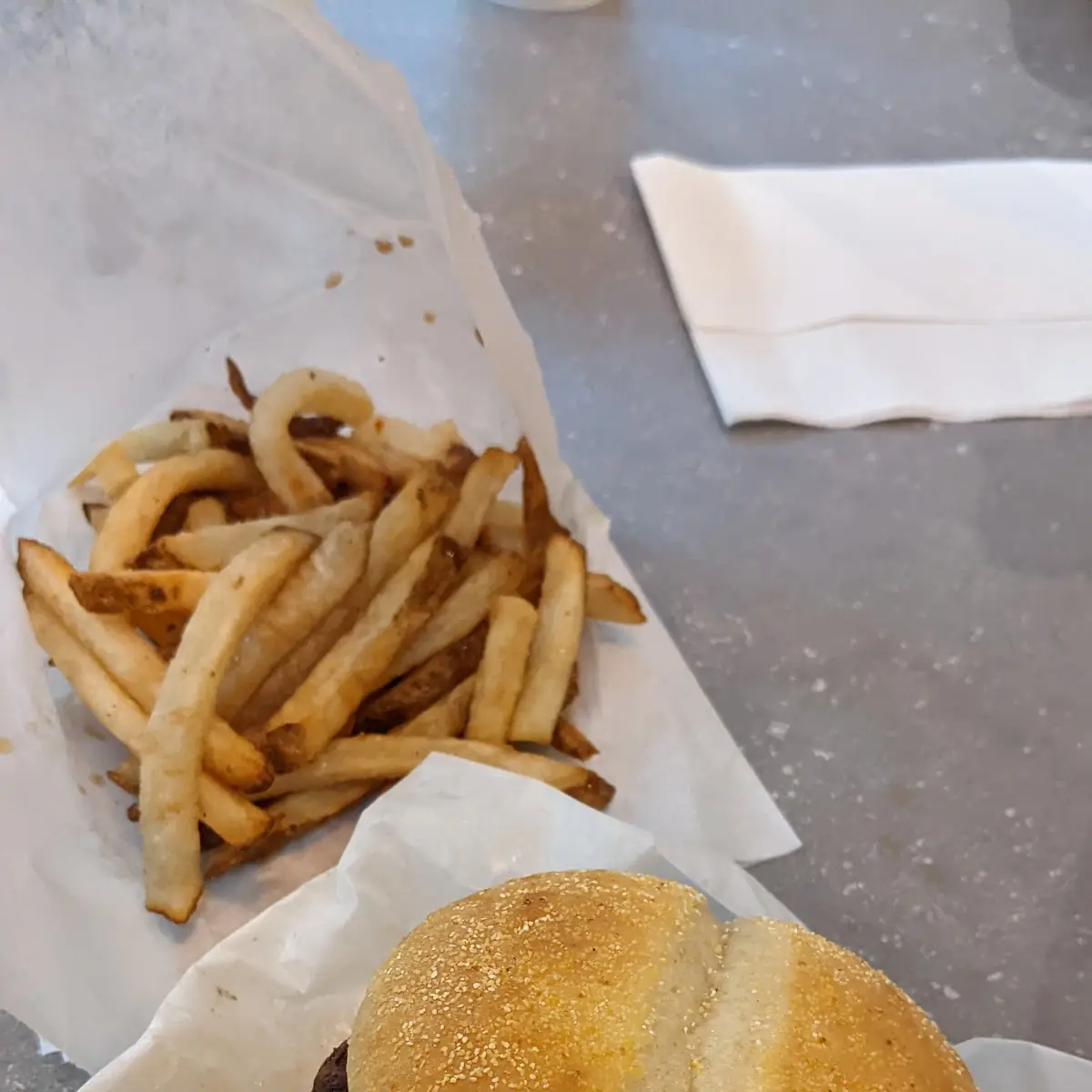 Cold Burger with Limp Greasy Fries, South St. Burger
