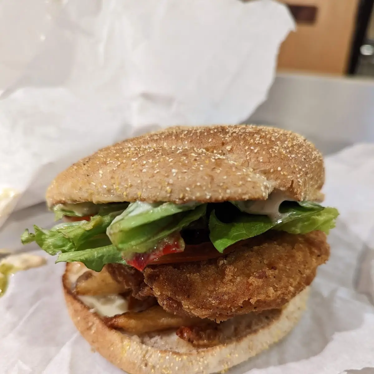 Crispy Chicken Burger, South St. Burger