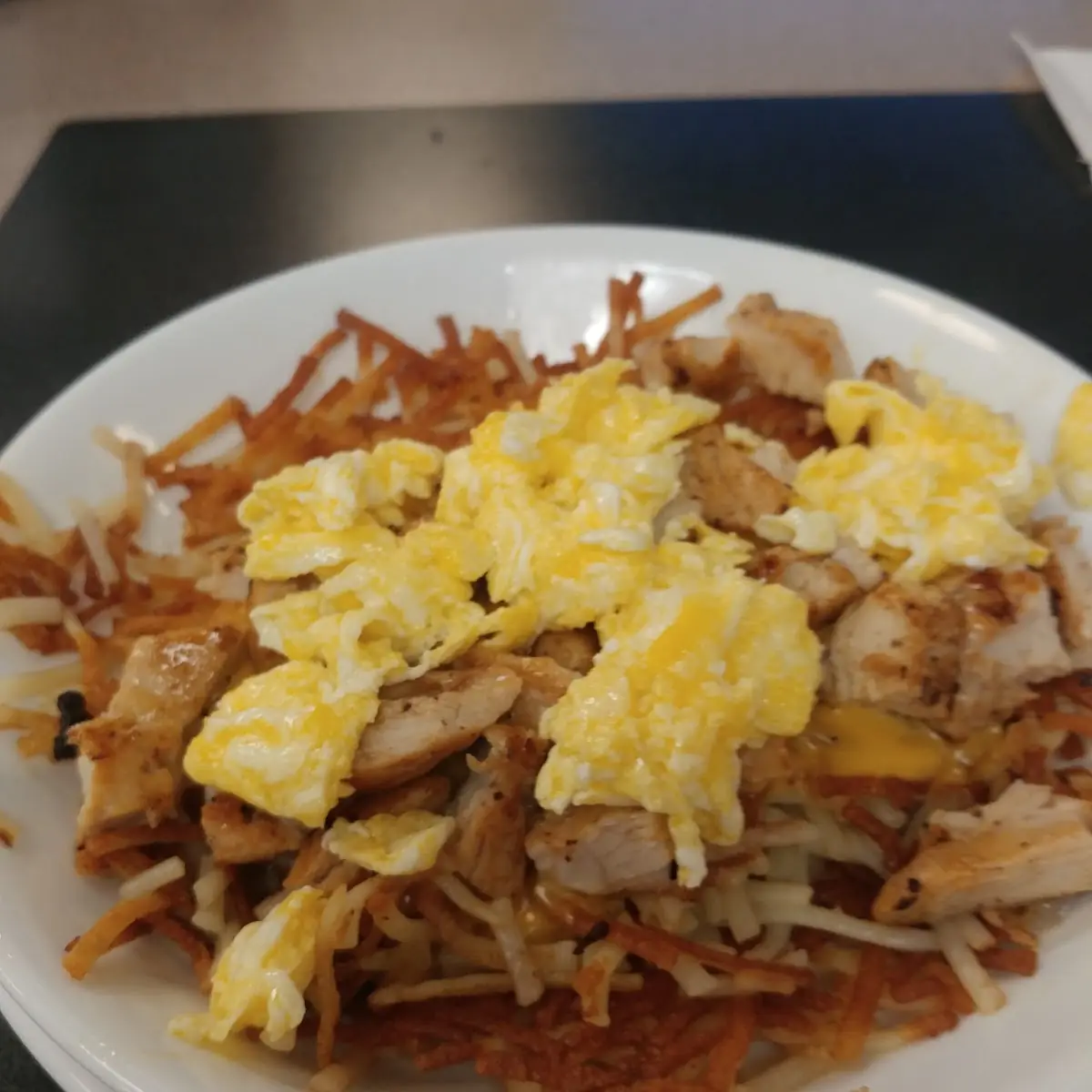 Hash Brown Chicken Bowl Add Egg