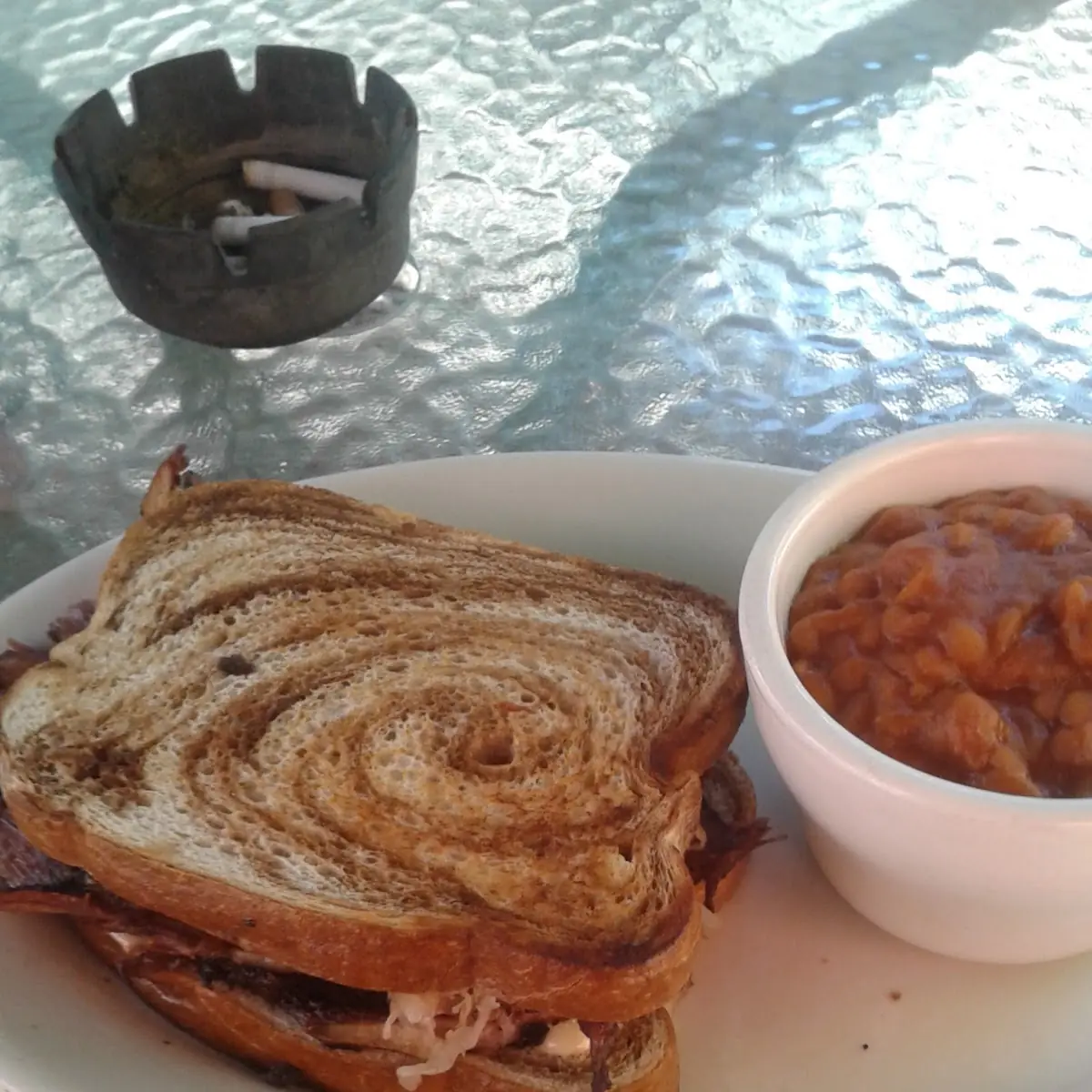 Ruben and Baked Beans