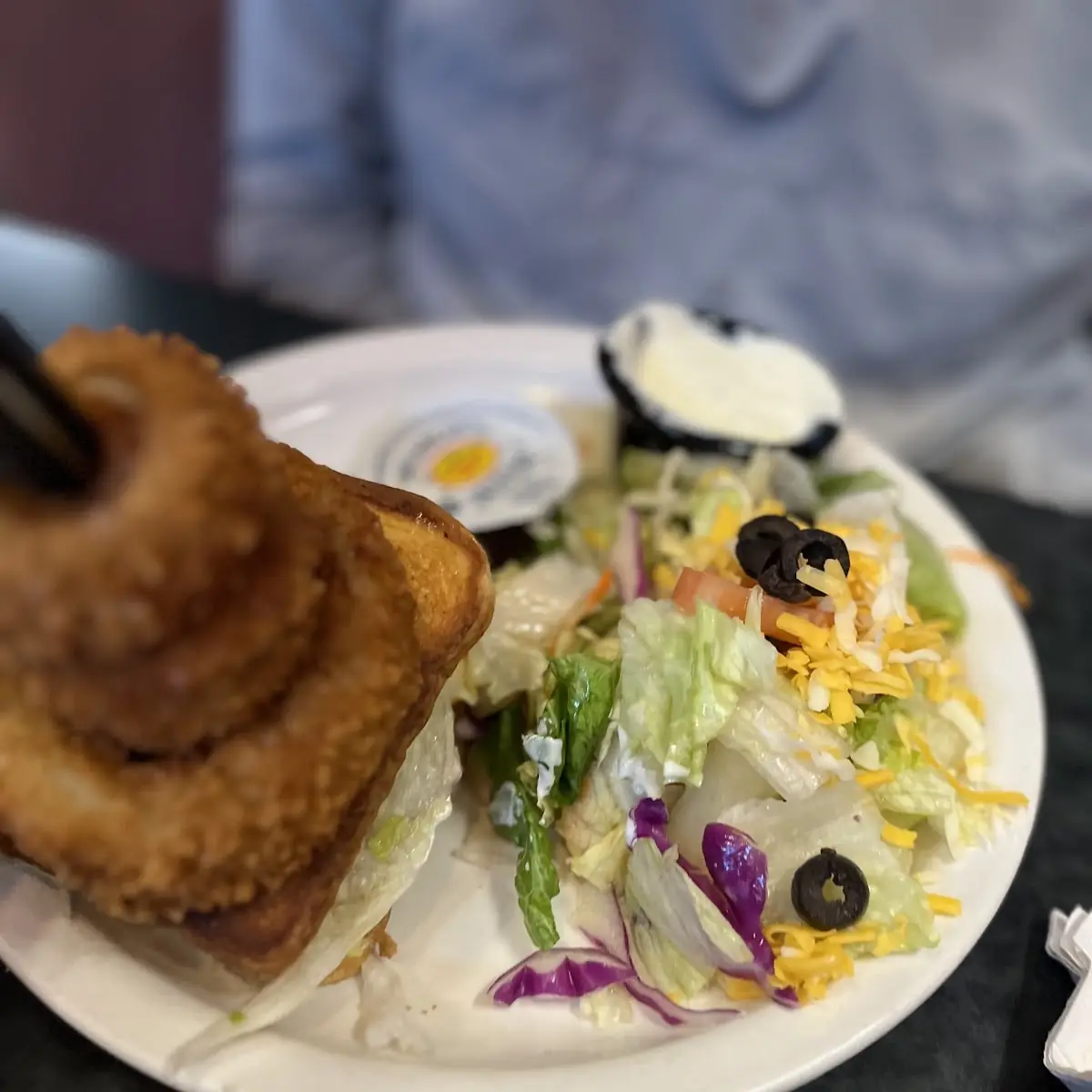 Onion Rings and Salad