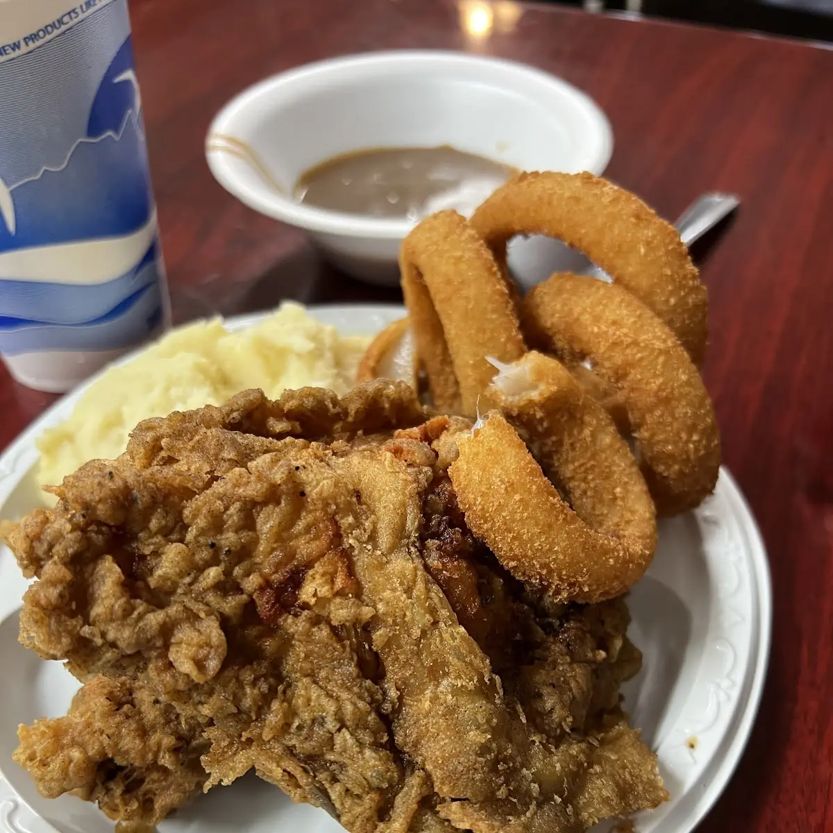 Fried Chicken and Onion Rings