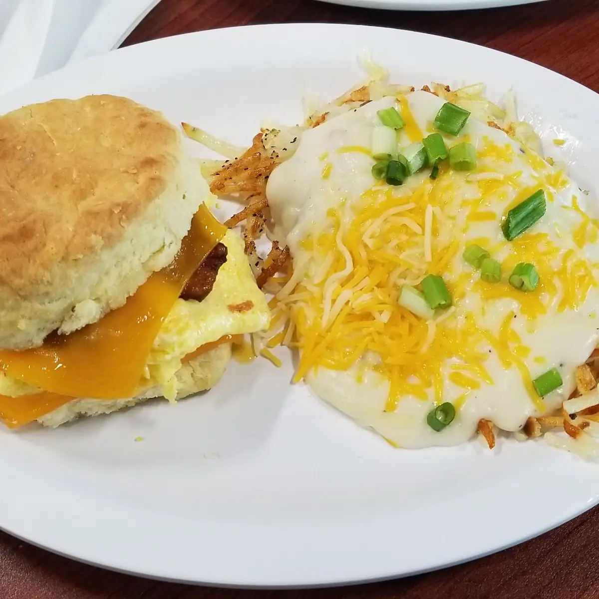 Biscuit Sandwich Combo with Loaded Hash Browns