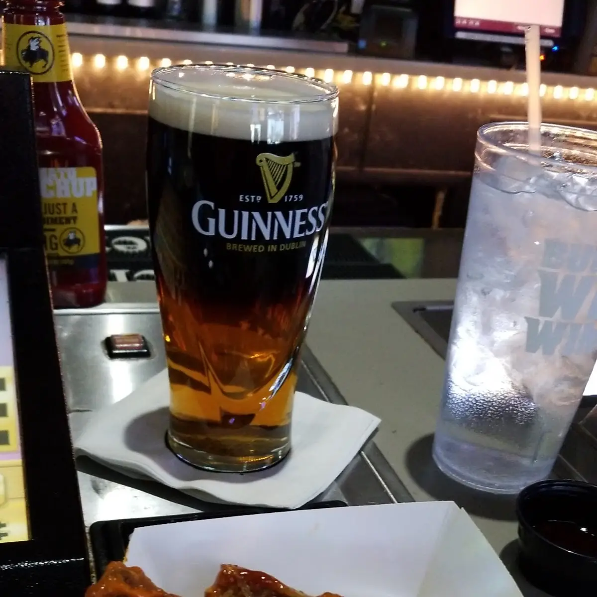 Mango Habanero Wings with a Black and Tan