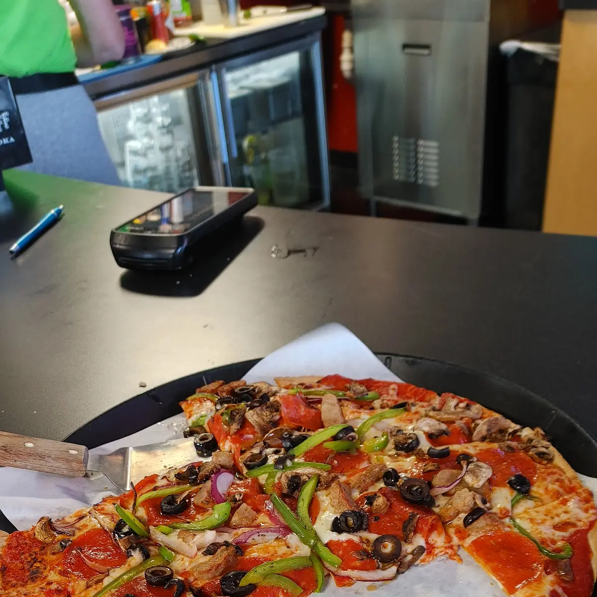 Large Thin Crust Supreme Pizza