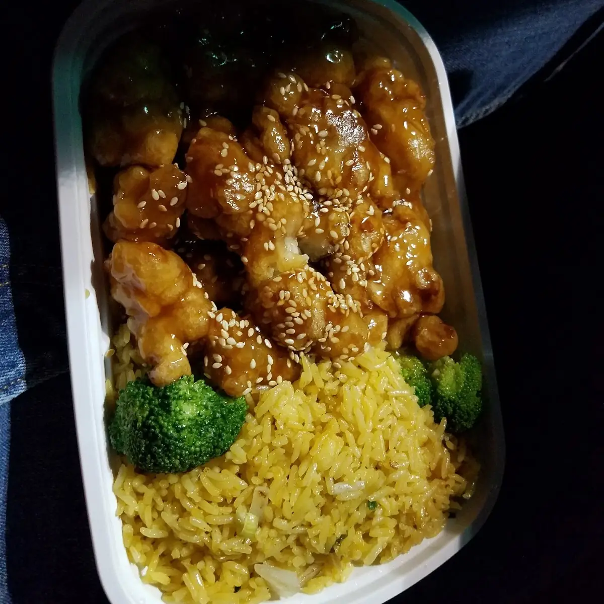Sesame Chicken with Brown Rice