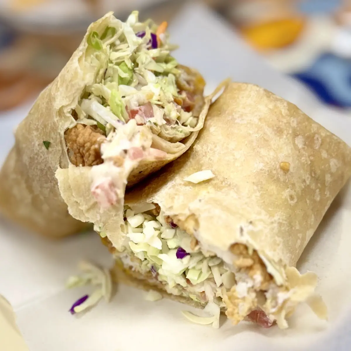 Fried Fish Burrito